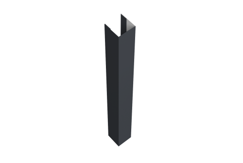 Стойка жалюзи Texas 0,7 PE RAL 7024 мокрый асфальт (2м)
