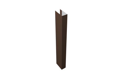 Стойка жалюзи Texas 0,5 Satin Matt TX RAL 8017 шоколад для калиток и ворот (1,8м)