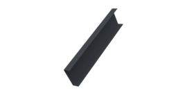 Декоративная накладка на столб универсальная 60х60 для забора жалюзи 0,45 PE-Double RAL 7024 мокрый асфальт (2м)