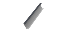 Декоративная накладка на столб универсальная 62х55 для забора жалюзи 0,45 Drap TX RAL 7024 мокрый асфальт (2м)