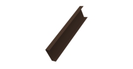 Декоративная накладка на столб универсальная 62х55 для забора жалюзи 0,45 PE-Double RAL 8017 шоколад (2,5м)