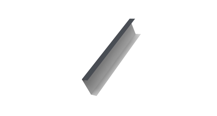 Декоративная накладка на столб универсальная 80х80 для забора жалюзи 0,5 Satin RAL 7024 мокрый асфальт (2м)