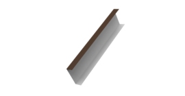 Декоративная накладка на столб универсальная 80х80 для забора жалюзи 0,5 Drap RAL 8017 шоколад (3м)