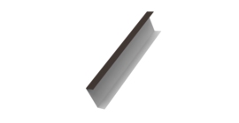 Декоративная накладка на столб универсальная 80х80 для забора жалюзи 0,5 Satin Matt TX RR 32 темно-коричневый (2,5м)