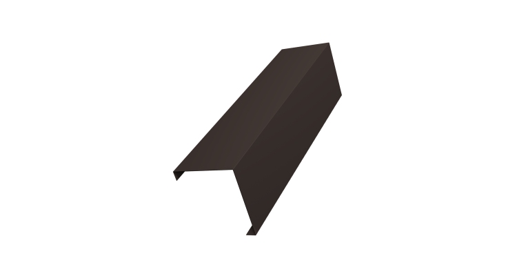 Декоративная накладка на столб универсальная угловая 60х60 для забора жалюзи 0,5 Atlas X RR 32 темно-коричневый (3м)