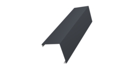 Декоративная накладка на столб универсальная угловая 62х55 для забора жалюзи 0,5 Drap TX RAL 7024 мокрый асфальт (1,8м)