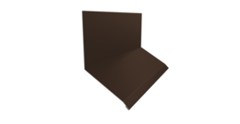 Планка примыкание верхнее к стене фальц Grand Line 150х130х20 0,5 Drap TX RAL 8017 шоколад (2м)