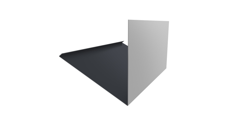 Планка примыкание верхнее к трубе фальц 0,5 Drap RAL 7024 мокрый асфальт (2м)