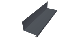 Планка примыкание нижнее к трубе фальц Grand Line 0,5 Drap TX RAL 7024 мокрый асфальт (2м)