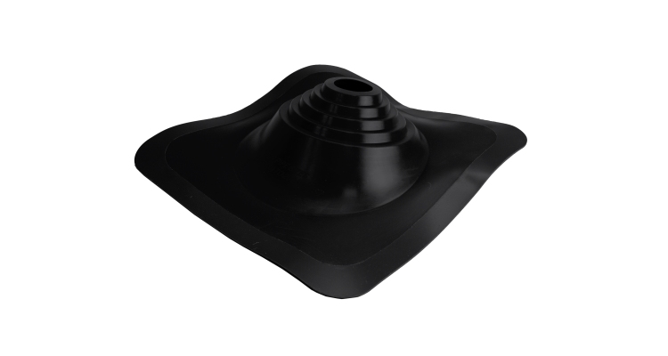 Проходной элемент MF CN угловой №110 (75-200мм) +240 силиконовый (металлический окрашенный фланец) черный