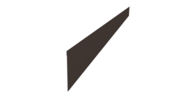 Ламель забора жалюзи Palermo стартовая/финишная для калиток и ворот 0,5 Drap TX RR 32 темно-коричневый