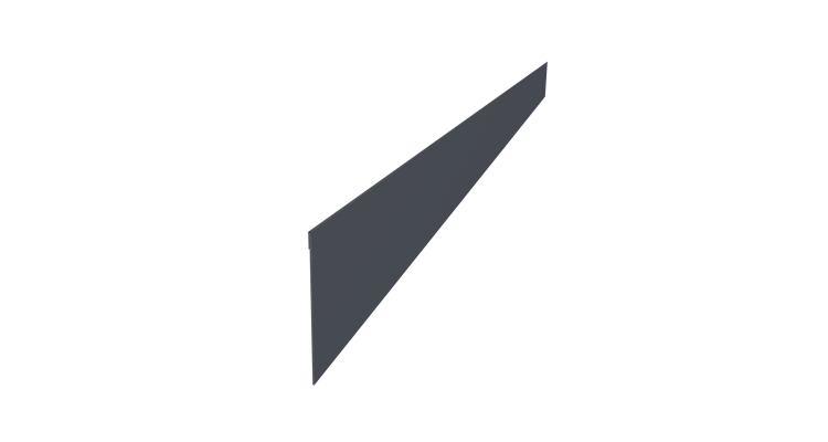 Ламель забора жалюзи Palermo стартовая/финишная для калиток и ворот 0,5 Satin Matt RAL 7024 мокрый асфальт