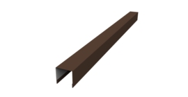 Планка вертикальная лицевая для забора жалюзи Palermo 0,5 Rooftop Бархат RAL 8017 шоколад (2,5м)