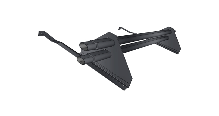 Снегозадержатель трубчатый для натуральной черепицы Стандарт RAL 7024 1м (профиль до 50мм)