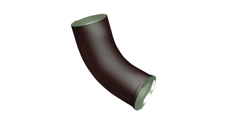 Колено стока GL PE Matt 90 мм RAL 8017 шоколад