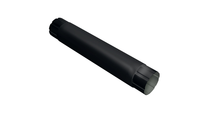 Труба круглая соединительная GL PE Matt 90 мм 1 м RAL 9005 черный