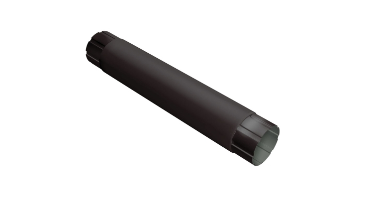 Труба круглая соединительная GL PE Matt 90 мм 1 м RR 32 темно-коричневый