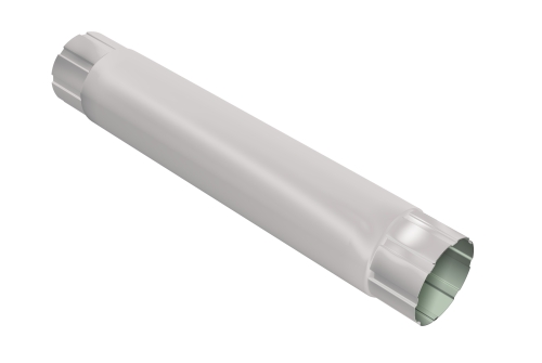 Труба круглая соединительная GL PE 100 мм 1 м RAL 9003 сигнальный белый