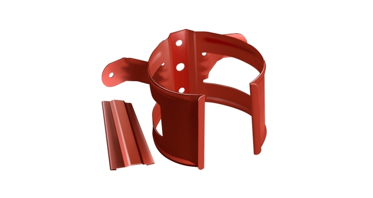 Кронштейн трубы Grand Line на дерево, 90мм PU RAL 8004 терракота